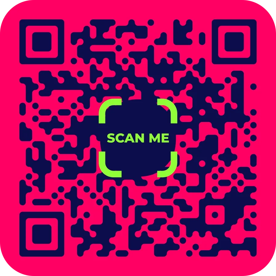 Custom QR code — kolorowy z logo